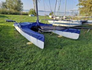 Hobie Cat Tiger F18 catamaran + outboard for sale