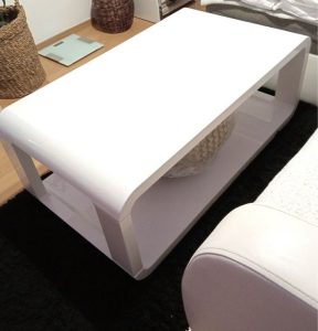 Modern white high gloss coffee table