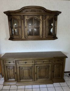 Oak sideboard with hangers