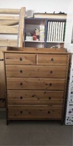 IKEA Leksvik 6-drawer pine chest of drawers in good condition