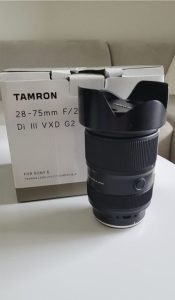 Tamron 28-75mm f/2.8 lens with one and a half year warranty