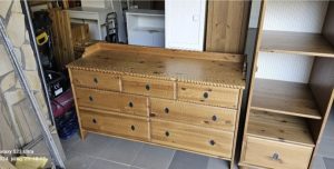 IKEA Leksvik pine chest of drawers