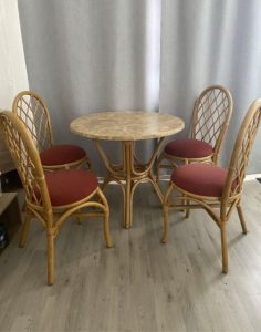 Rattan table and chairs