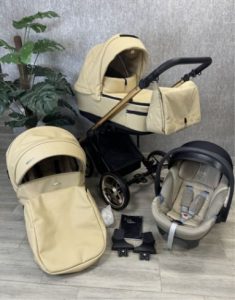 Wonderful Coletto Fado FX Eco 3in1 stroller with rosegold frame