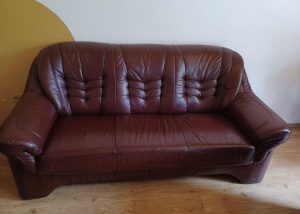 Leather sofa set 3+2+1