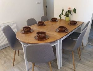 IKEA Leksvik Laurila rectangle and semicircular dining table