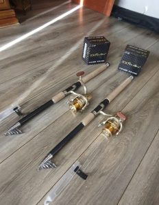 I will sell 2 new CARBON fishing rods, 3.6 meters, nav.Five-60