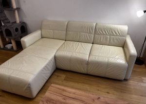 Leather sofa, 210x140cm