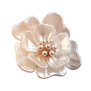 Beautiful Perl Lotus Brooch