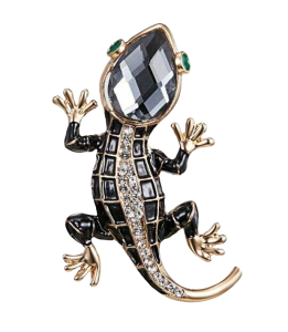 Brooch - Crystal Lizard