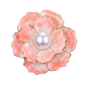 Luscious Pink Flower Brooch