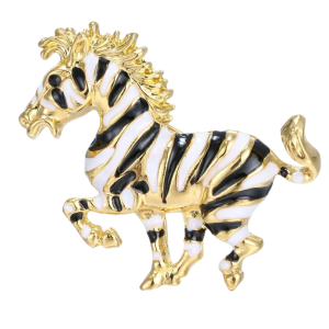 Brooch - Jumping Zebra