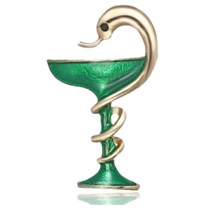 Brooch - Green Healing Chalice