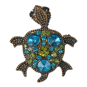 Brooch - Turtle Blues