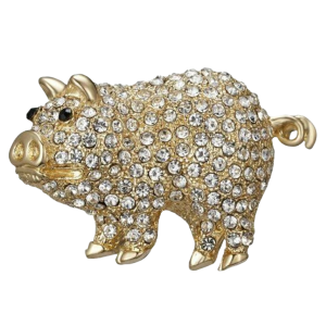 Brooch - Crystal Piggy