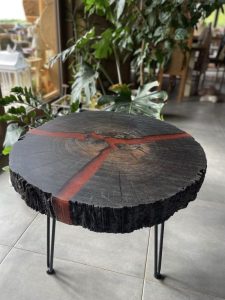 Epoxy mud oak conference table