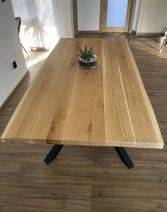 Solid oak dining table