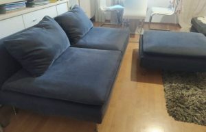 Ikea Söderhamn sofa + footstool