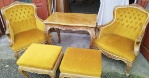 Antique sofa set, antique furniture, carved armchairs