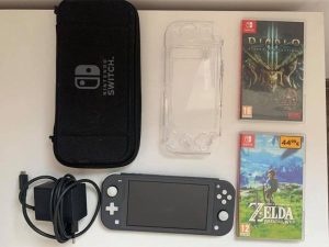 Nintendo Switch LITE, hry, obal, microSD