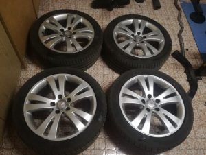 Alu disky mercedes+letné pneu 5x112 7,5x17 ET47