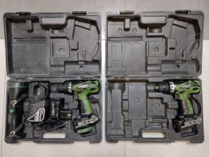 Two Hitachi cordless screwdrivers