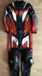 Motorcycle leather suit with gloves, Calvatti, size xl