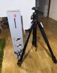 Manfrotto 055 tripod kit with ball head for sale