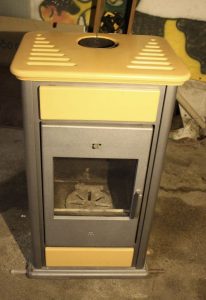 Edilkamin open-air stove fireplace for sale, used for one season