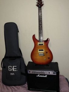 Electric Guitar PRS SE Custom and Marshall MG30CFX