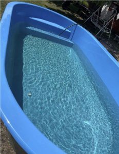 New fiberglass pool